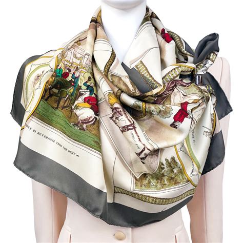 hermes hunting scarf|authentic Hermes scarf.